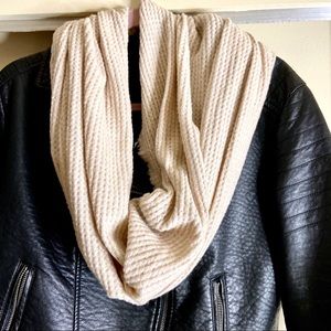 New Tan Textured Infinity scarf | Wrap Neck Scarf